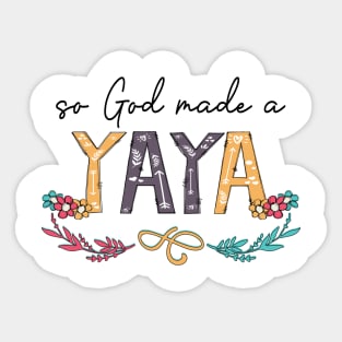 So God Made A Yaya Happy Mother's Day Sticker